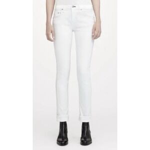 NWT Rag & Bone The DRE Aged Bright White W15900337 Size 31 Slim Fit Skinny *READ